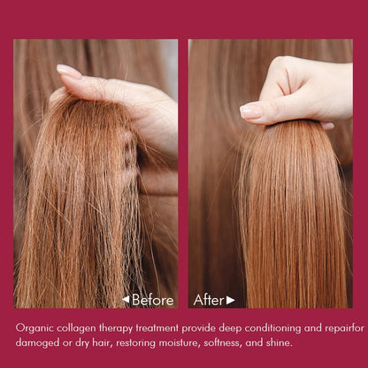 Ecolchi Collagen Hair Mask Deep Repair Conditioning Collagen Shea Butter Hair Treatment for Dry and Damaged Hair All Hair Types-200gm